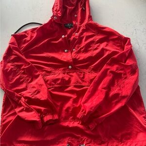 Love Tree Bright Red Hooded Windbreaker